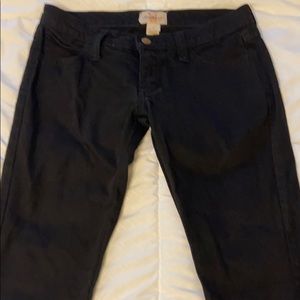 Very long black low cut jeans